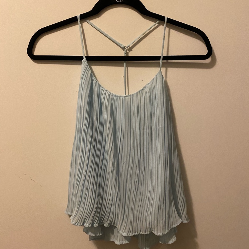light blue tank top